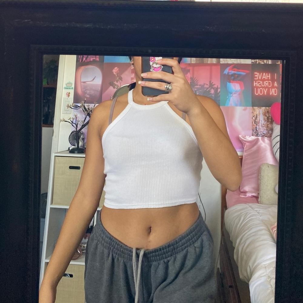 Hollister cropped rib top